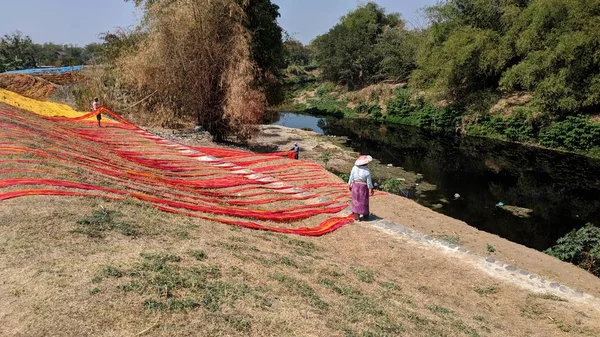 Drying Process of Batik Fabric Factory