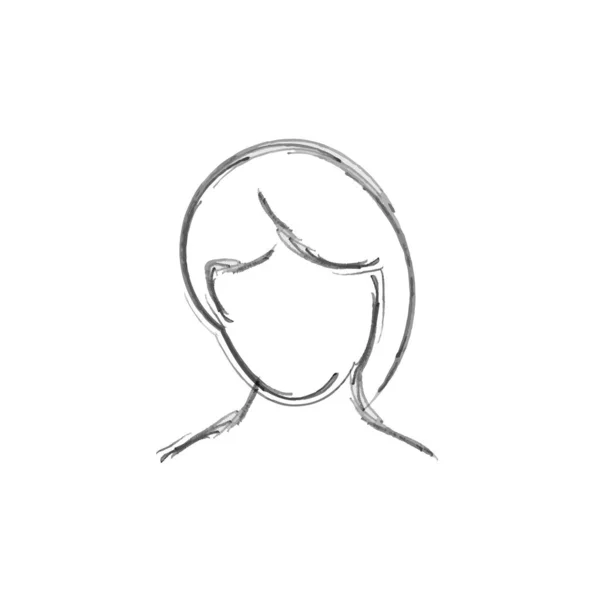 Retrato gráfico desenhado à mão original elegante VECTOR com belo modelo de menina atraente jovem para design. Moda, estilo, beleza. Gráfico, desenho de esboço. Mulher, menina . — Vetor de Stock