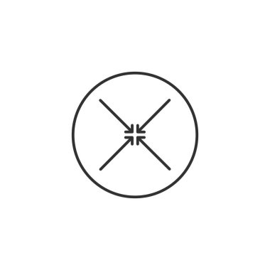 Tam ekran simge doğrusal biçiminden çık. Stok vektör illüstrasyonu