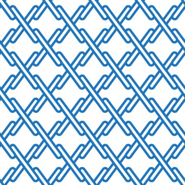 Kusursuz Çapraz Düzen. X çizgisi mavi. Stok vektör illüstrasyonu beyaz arkaplanda izole edildi.