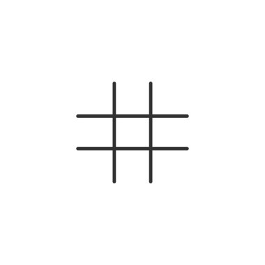 Vektör isimleri ve haçlar, tic-tac-toe yarışması. Şablon tic tac toe XO oyunu.
