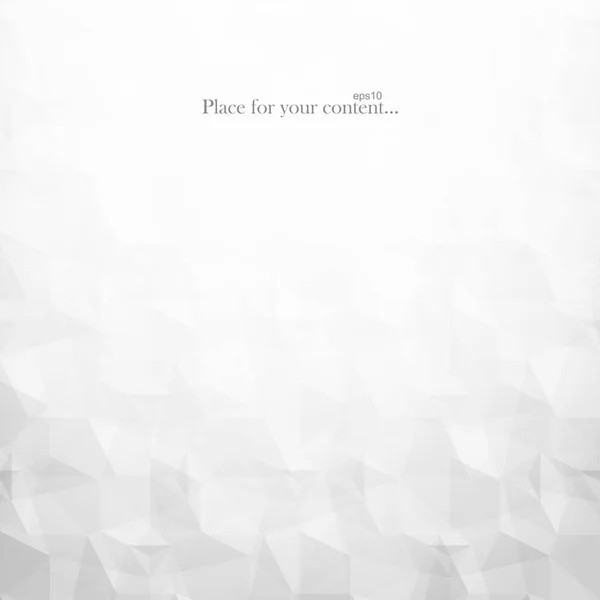 Fondo abstracto con formas geométricas de polígono. Textura mosaico vectorial blanco y gris. Diseño ligero — Archivo Imágenes Vectoriales