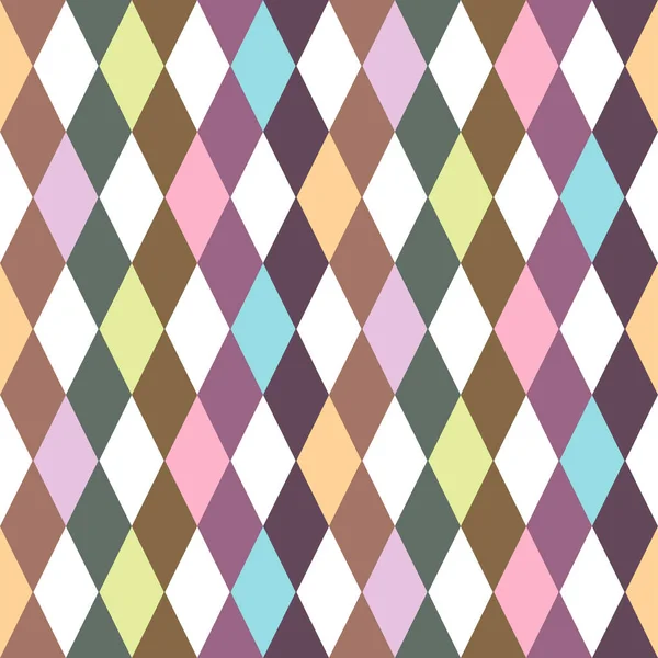 Vector färgglada dekorativa bakgrund - sömlösa romb mönster. Pulserande geometriska struktur — Stock vektor