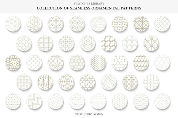Kolekce bezproblémové okrasné vzory - orientální design. Vektor geometrický opakovatelné pozadí. — Stockový vektor