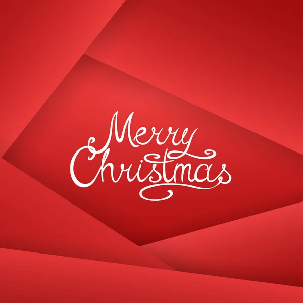 Winterurlaub rot stilvolle Weihnachten Hintergrund. Frohe Weihnachten Vektor-Grußkarte mit Kalligrafie-Schriftzug — Stockvektor