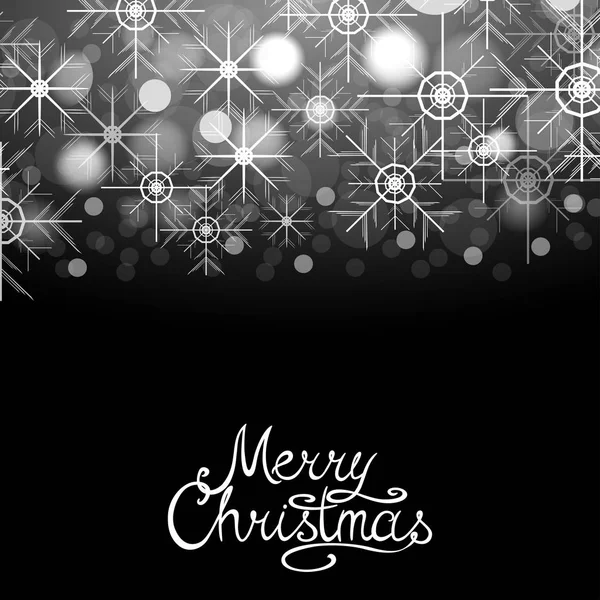 Весёлый рождественский зимний абстрактный светящийся фон с блестками и снежинками. Векторные рождественские открытки, плакат — стоковый вектор