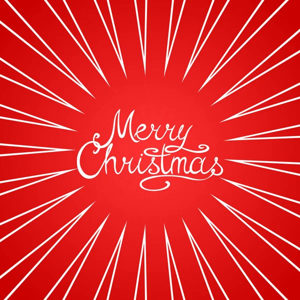 Vacaciones de invierno fondo rayado rojo. Feliz Navidad tarjeta vectorial creativa, cartel, postal, bandera — Archivo Imágenes Vectoriales