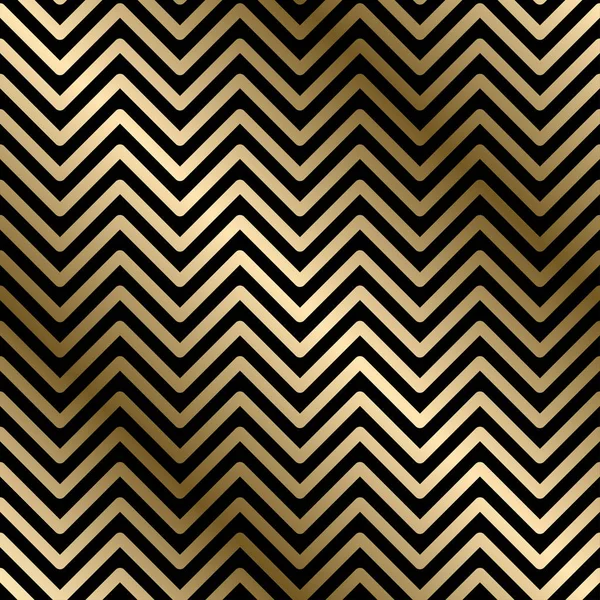 Vektör sorunsuz zikzak geometrik lüks desen - sonsuz arka plan yaratıcı çizgili. Altın gradyan zengin tasarımı