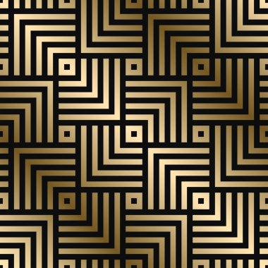 Vektör geometrik desen - sorunsuz lüks altın tonları teması. Zengin sonsuz arka plan. Servet doku