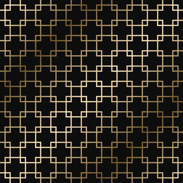 Vector geometric art deco stylish pattern - seamless luxury gold gradient design. Rich ornamental background. — Stock Vector