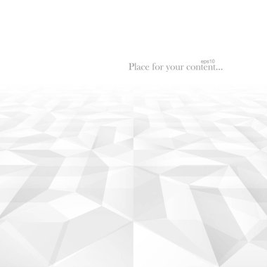 Soyut vektör iş arka plan bakış açısı ile. Beyaz ve gri geometrik şekiller - kiremit doku.