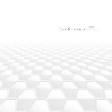 Soyut Infinity arka plan bakış açısı ile. Kiremitli kat beyaz ve gri doku