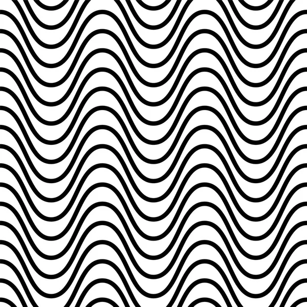 Motivo ondulato a righe senza cuciture. Vettore semplice sfondo infinito. Texture creativa illusione — Vettoriale Stock