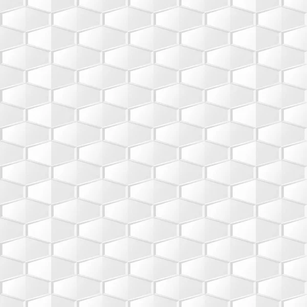 Arka ışık geometrik plan. Sorunsuz trendy mozaik beyaz ve gri doku. Seramik yinelenebilir zarif desen — Stok Vektör
