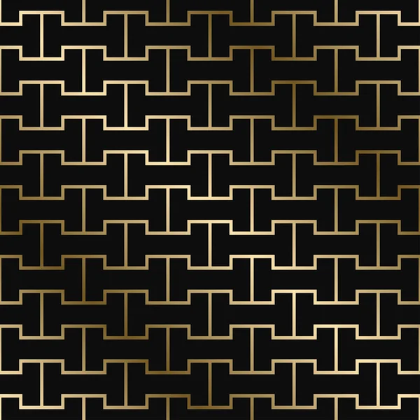 Vector geometric creative pattern - art deco style. Seamless luxury gold gradient design. Rich ornamental background — Stock Vector