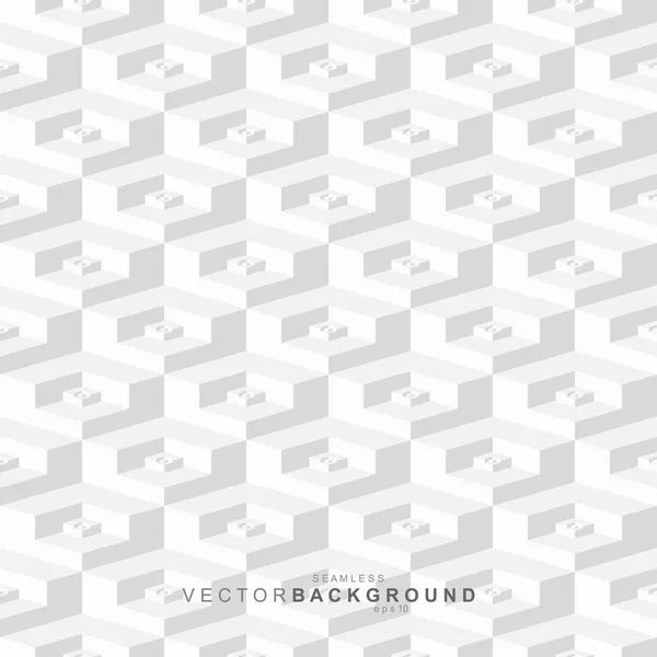 Tuile blanche et grise texture hexagonale décorative sans couture. Fond polygonal géométrique. Modèle vectoriel en céramique 3d . — Image vectorielle