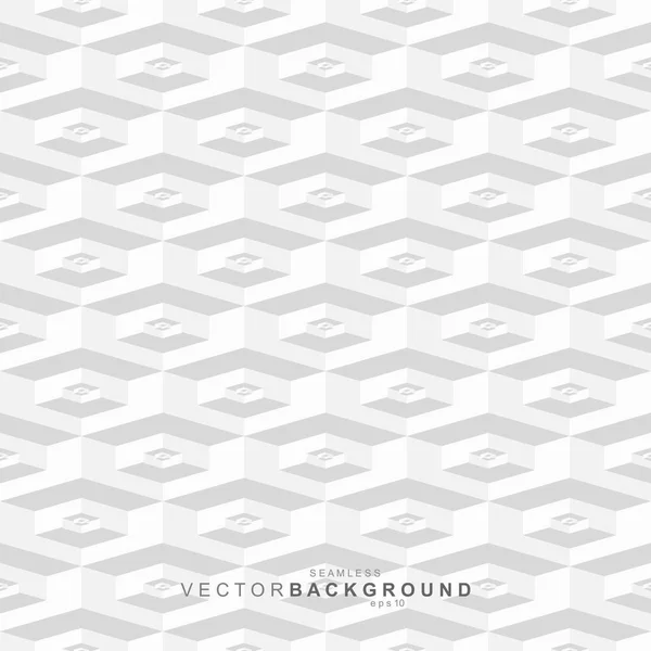 Azulejo blanco y gris textura hexagonal sin costuras. Fondo decorativo geométrico. Vector 3d patrón poligonal de cerámica — Vector de stock