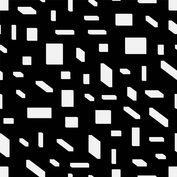 Eenvoudige naadloze trendy patroon met witte geometrische vormen. Donkere creatieve achtergrond — Stockvector