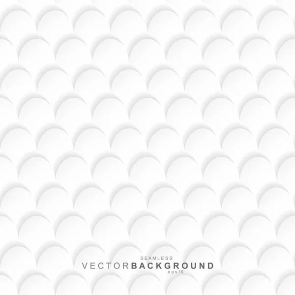 White decorative texture - seamless vectror background. Contemporary art design. Repeatable 3d pattern — 스톡 벡터
