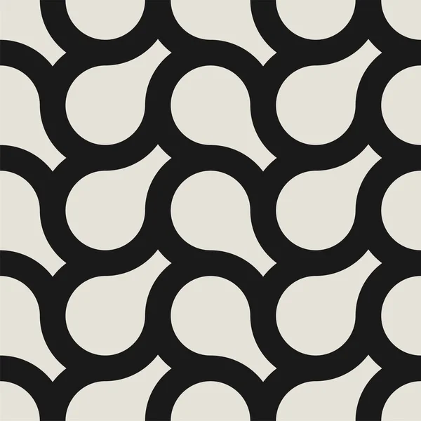 Vector seamless weave geometric pattern. Endless stylish monochrome background. Creative repetitive design — Stock Vector
