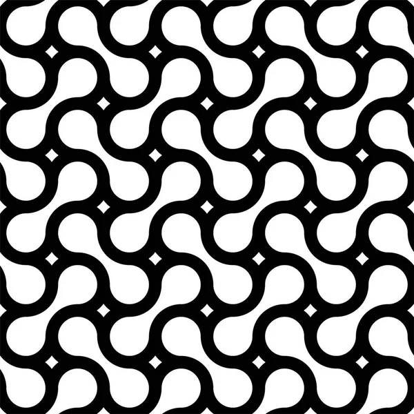 Vektor nahtlose geometrische Muster - moderne Schwarz-Weiß stilvolle Textur mit kreativen Formen. — Stockvektor