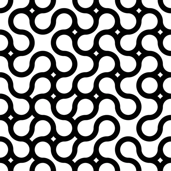 Moderne naadloze geometrische patroon met creatieve vormen. Eindeloze monochrome achtergrond. Zwart-wit stijlvolle textuur — Stockvector
