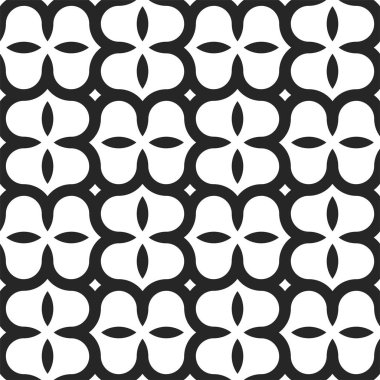 Vektör sorunsuz yaratıcı desen. Sonsuz ızgara şık arka plan. Basit beyaz ve siyah doku