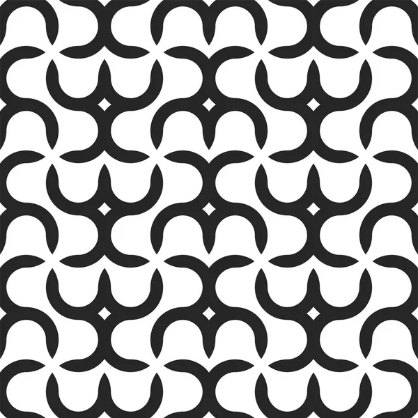 Vektor nahtlose geometrische Muster - moderne Schwarz-Weiß-Textur mit kreativen Formen. Einfaches grafisches Design — Stockvektor