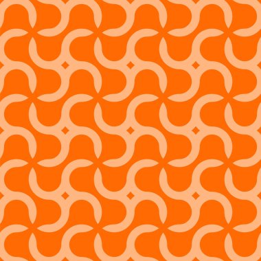 Vektör dikişsiz şık desen - turuncu minimalist tasarım. Parlak geometrik arka plan