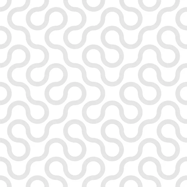 Trendy naadloze krullend patroon. Vector stijlvolle eindeloze achtergrond. Creatieve witte en grijze golvende textuur — Stockvector