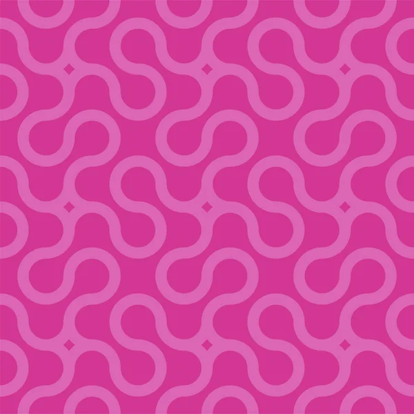 Abstrakt geometriskt vågigt mönster med kreativa former. Dekorativ sömlös rosa bakgrund. Snygg ljus lockig konsistens — Stock vektor