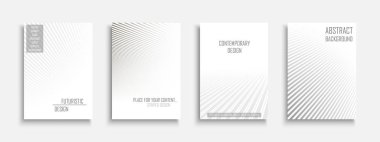 Vektör soyut çağdaş şablonlar, kapaklar, pankartlar, broşürler, afişler, el ilanları, arka planlar ve vb koleksiyonu Beyaz fütüristik yaratıcı 3d tasarım