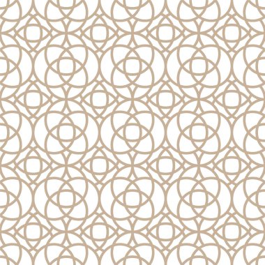 Vektör dikişsiz oryantal desen - basit geometrik tasarım. Soyut trendy doğu simetrik arka plan. Yaratıcı lüks altın arap doku