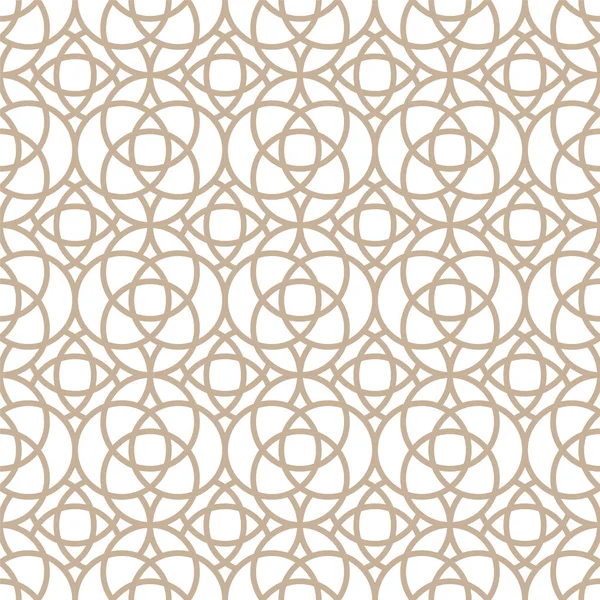 Vector seamless oriental pattern - simple geometric design. Abstract trendy eastern symmetric background. Creative luxury gold arabic texture — Stock Vector