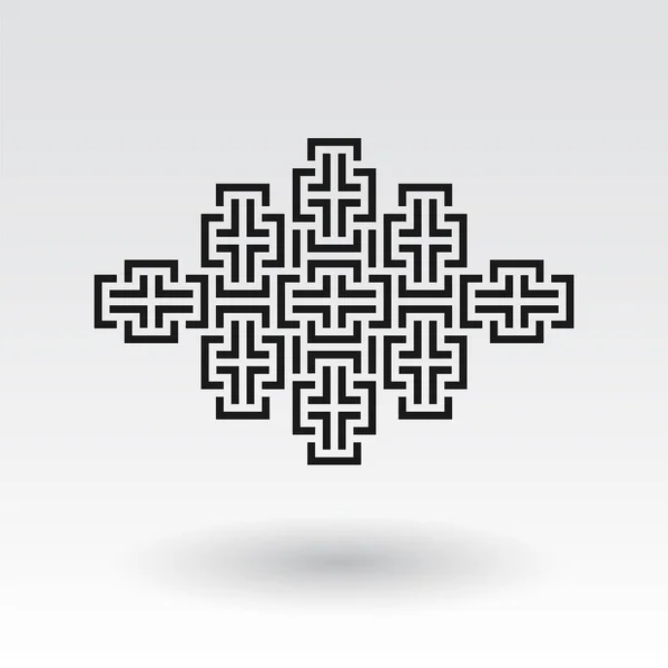 Logo geométrico vectorial. Icono de techno moderno. Símbolo digital abstracto con formas creativas — Archivo Imágenes Vectoriales