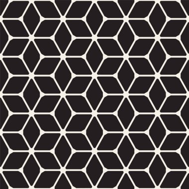 Vektör geometrik basit dikişsiz desen - koyu simetrik doku. Tekrarlanabilir minimalist arkaplanlar