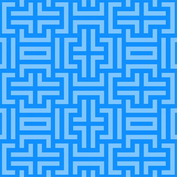 Vector patrón geométrico inconsútil colorido. Textura techno brillante. Repetir fondo azul digital abstracto con formas creativas — Vector de stock