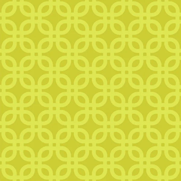 Texture géométrique sans couture vectorielle et colorée - design à symétrie vive. Modèle reproductible créatif. Fond vert rétro simple — Image vectorielle