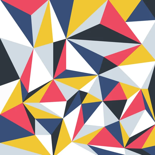 Vector patrón geométrico colorido. Diseño vibrante de moda - fondo artístico con estilo brillante con formas de triángulo — Vector de stock