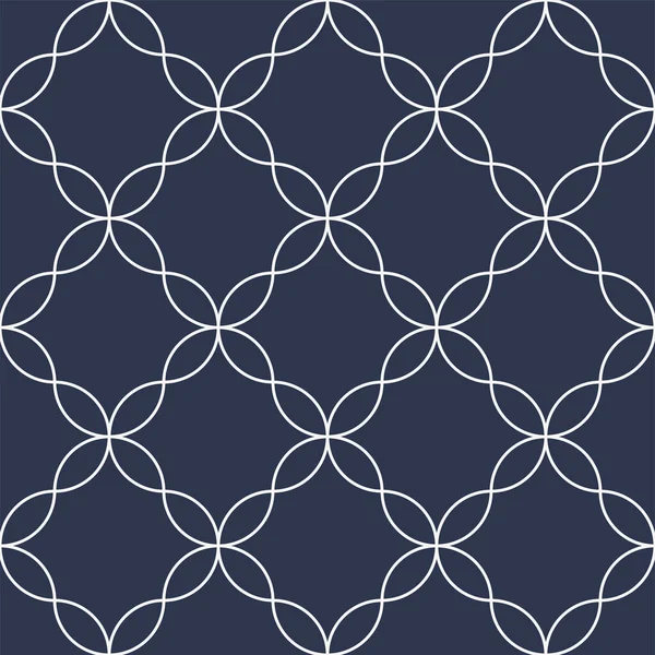 Süssüz dekoratif vektör deseni. Geometrik oryantal tasarım. Doğu, tekrarlanabilir mavi arka plan. Beyaz ince zarif doku.