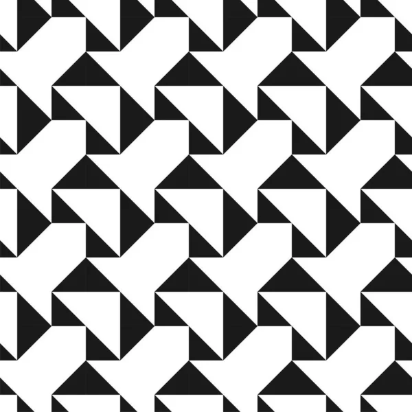 Vector creative seamless geometric pattern. Textile striped black and white texture. Abstract monochrome fabric background — Stock Vector
