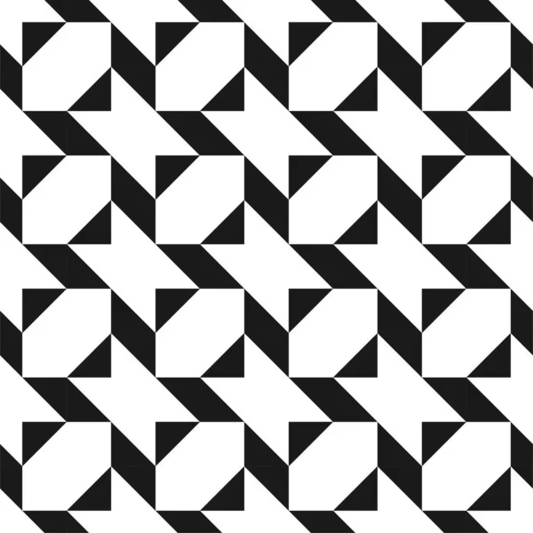 Vector creative seamless geometric pattern. Textile striped black and white texture. Abstract monochrome fabric background — Stock Vector