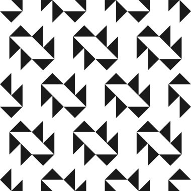 Vektör yaratıcı, kusursuz geometrik desen. Tekstil çizgili siyah beyaz doku. Soyut monokrom kumaş arkaplanı