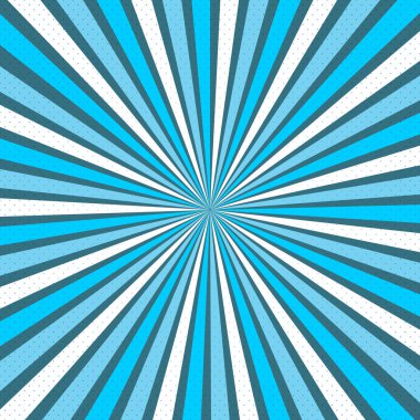 Soyut renkli çizgili desen. Parlak vektör mavi moda arka planı. Pop sanat tarzı