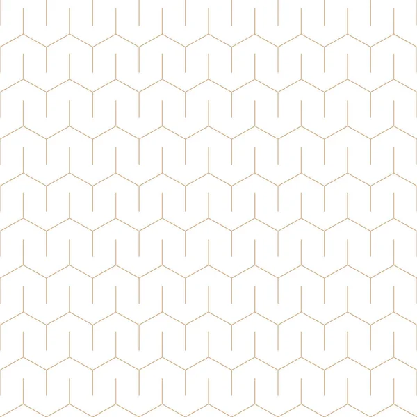 Patrón geométrico minimalista sin costura vectorial. Fondo de moda de lujo. Textura de oro lineal creativa — Vector de stock