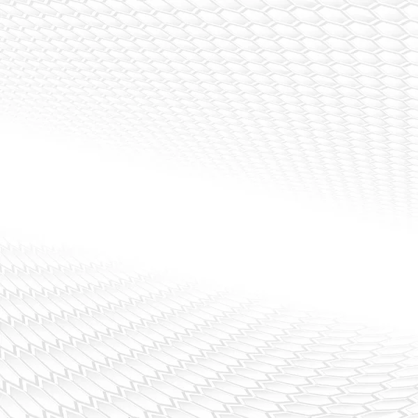 Fehér absztrakt háttér 3D geometriai formák és látási perspektíva. Futurisztikus minimális tervezés — Stock Vector