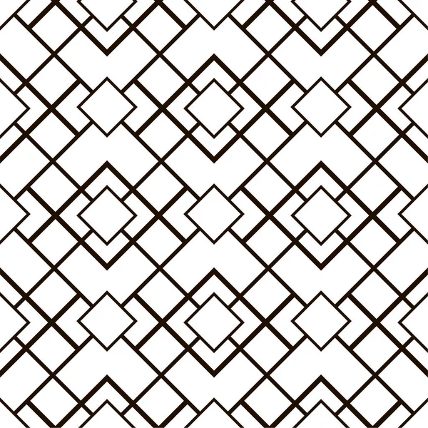 Modello ornamentale geometrico senza cuciture vettoriale. Sfondo semplice struttura monocromatica. Design ripetibile in bianco e nero — Vettoriale Stock