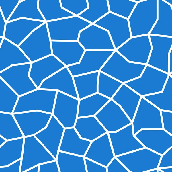 Patrón geométrico sin costura azul. Textura azulejo contemporáneo - diseño sin fin. Fondo poligonal abstracto vibrante — Archivo Imágenes Vectoriales