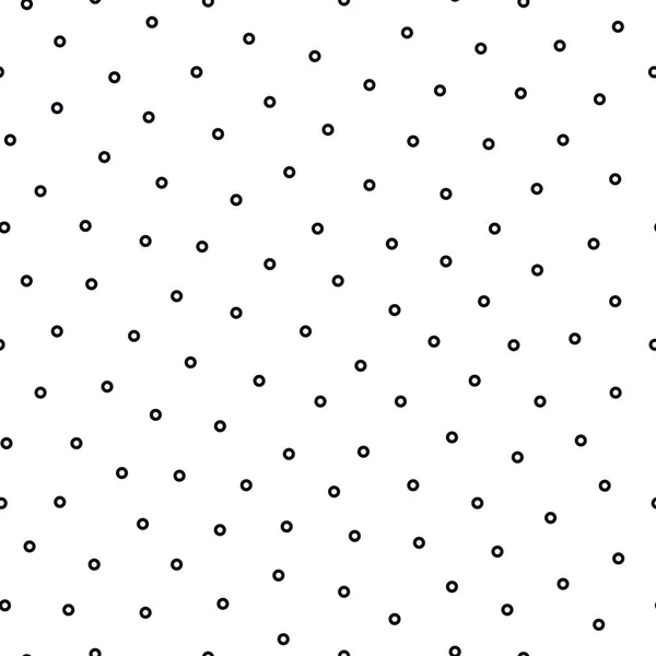 Vector simple seamless polka dot pattern. Modern black and white spotted texture. Minimalistic dotted background. Repeatable textile trendy print — Stock Vector