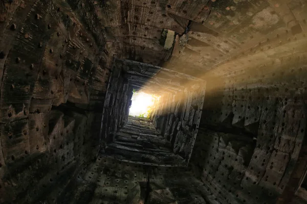 Interno Primo Piano Isolato Della Torre Del Tempio Angkor Wat — Foto Stock